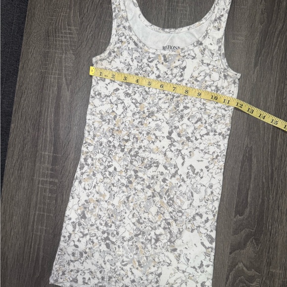 Merona Abstract Print Tank Top in White and Gray - Picture 4 of 6